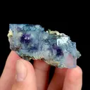 Natural Blue Fluorite Mineral Specimen,High Quality Cube Specimen:YAOGANGXIAN,CHINA(57*26*23mm) - image 2
