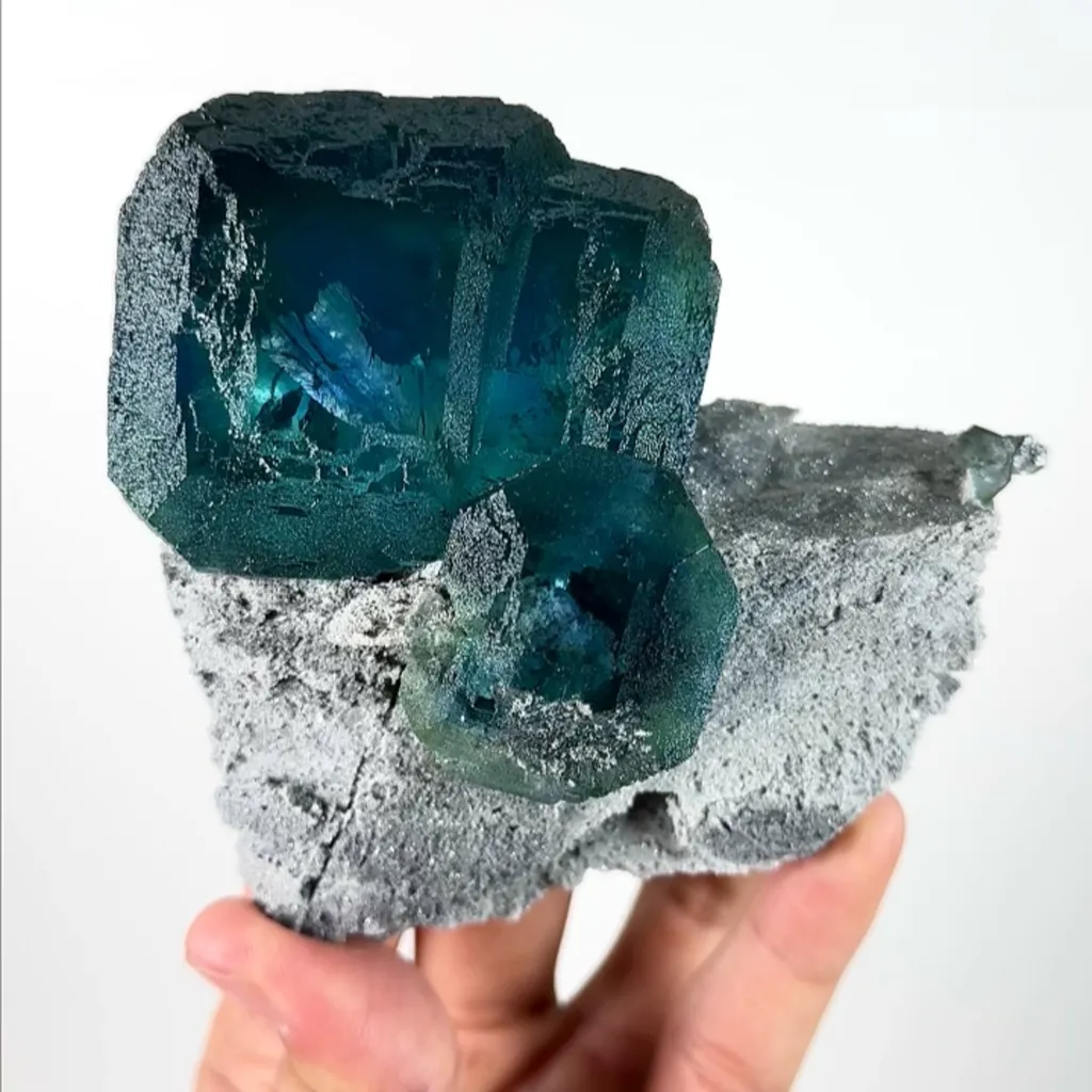 Natural Blue Fluorite Mineral Specimen,High quality Mineral Specimen.FUJian China.(95*100*55mm) image