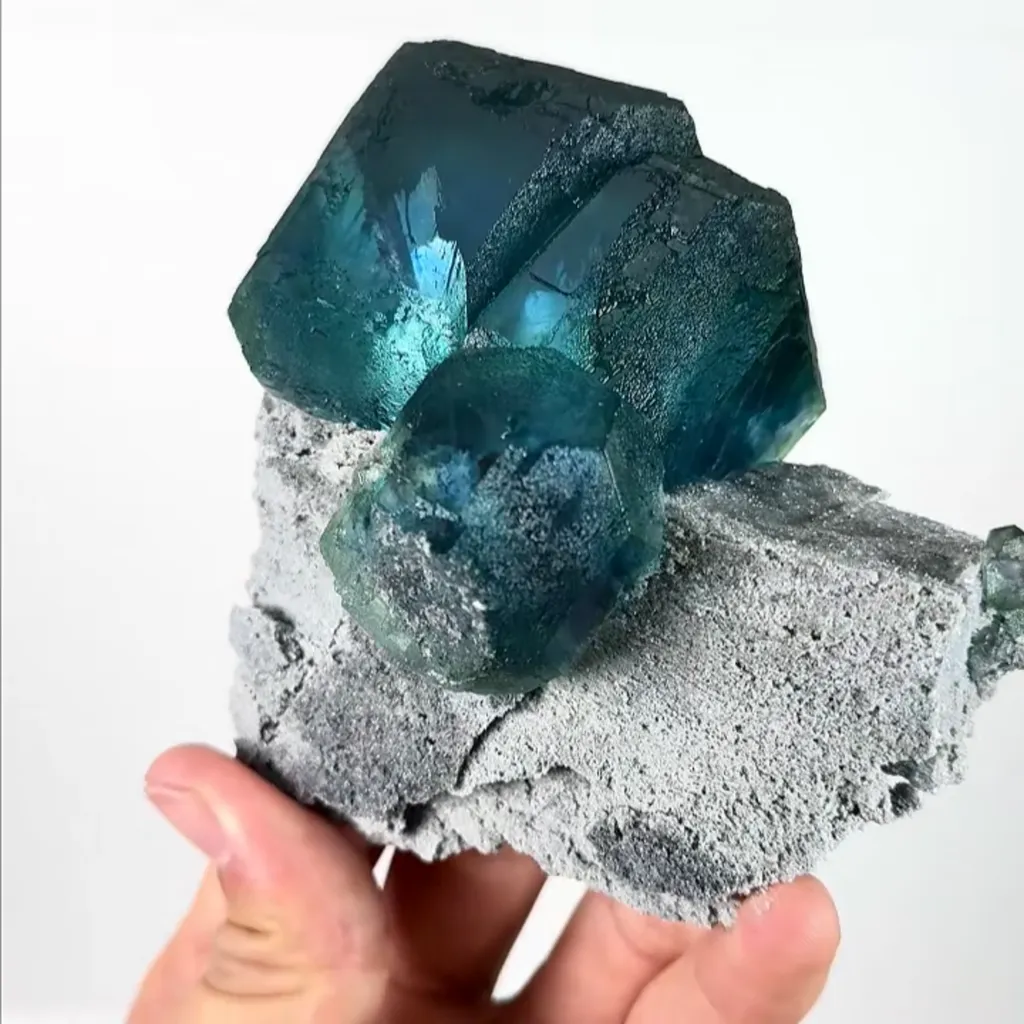 Natural Blue Fluorite Mineral Specimen,High quality Mineral Specimen.FUJian China.(95*100*55mm) - image 3