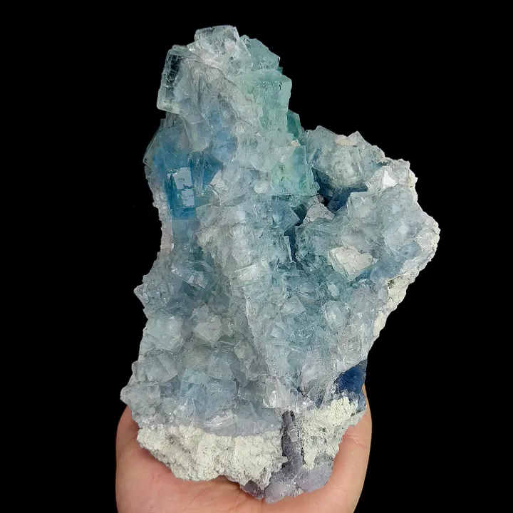 Natural Blue Fluorite Mineral Specimen,High Quality Specimen,XIANGHUALING,HUNAN,CHINA(175*110*70mm) image