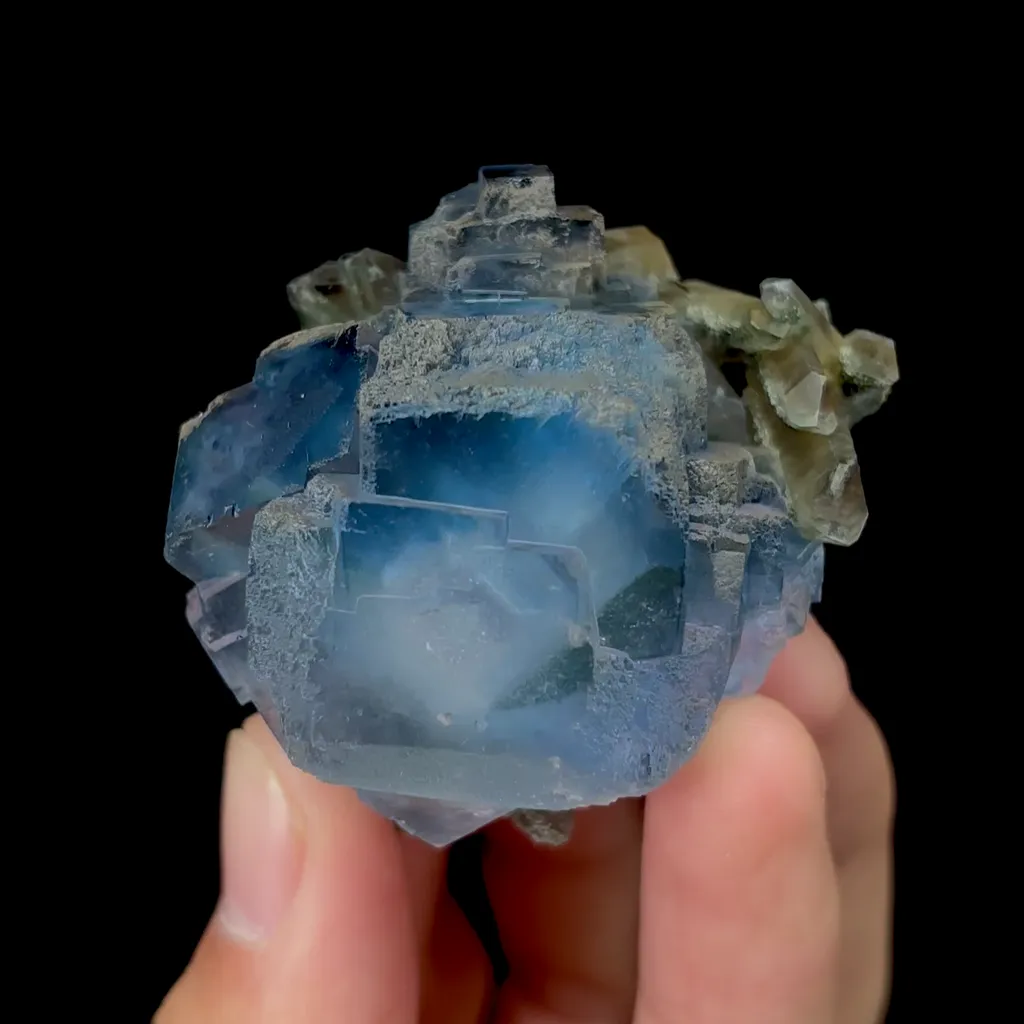 Natural Blue Fluorite Mineral Specimen,High Quality Specimen,YAO GANG XIAN,HUNAN,CHINA(47*49*33mm) image