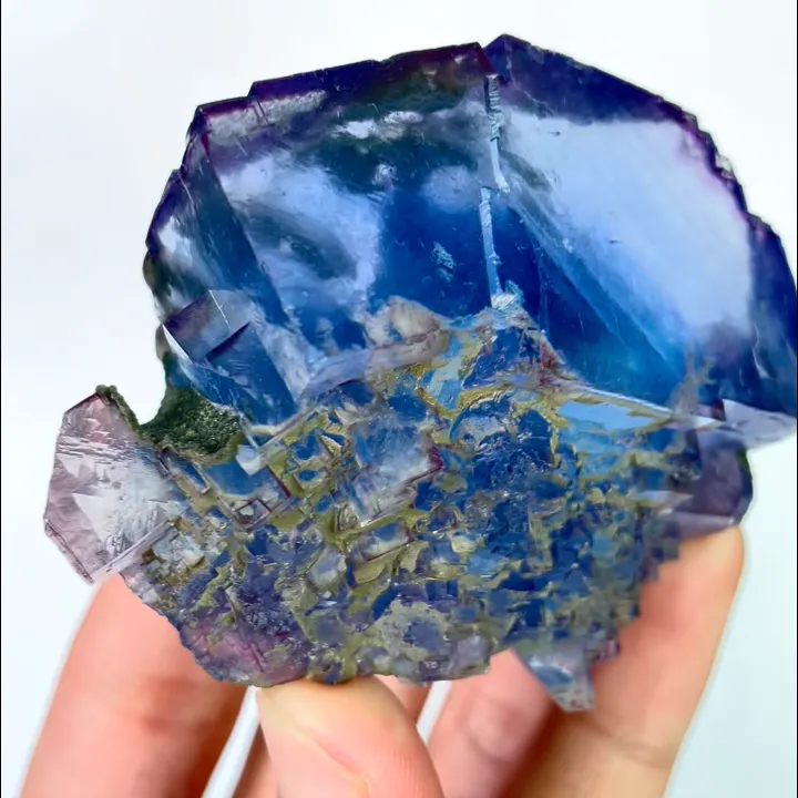 Natural Blue Fluorite, Mineral Specimen:Yaogangxian,Hunan (65*45*30MM) image