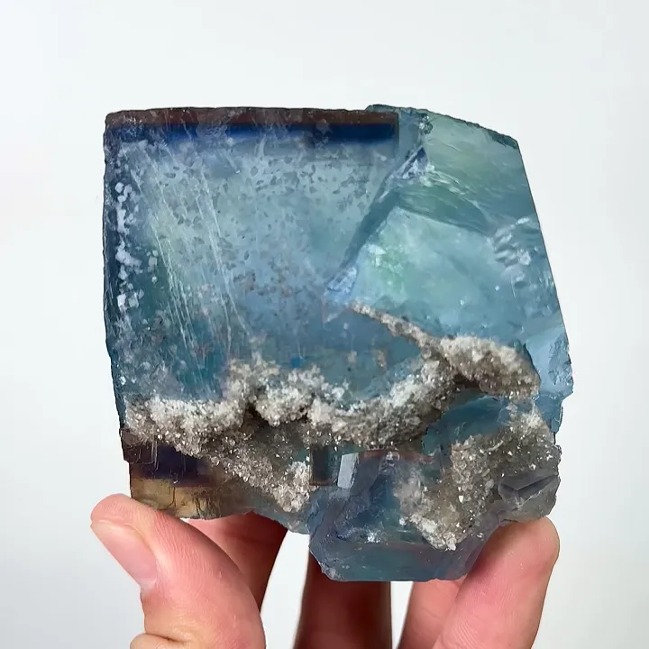 Natural Blue Fluorite, Mineral Specimen:Yaogangxian,Hunan (70*70*45MM) image
