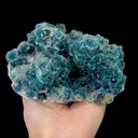 Natural Blue Fluorite Octahedron Mineral Specimen:Neimeng (135*90*60mm) - image 5