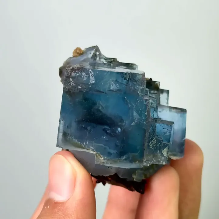 Natural Blue Fluorite & Quartz,Mineral Specimen :Yaogangxian,Hunan (40*50*40mm) - image 4