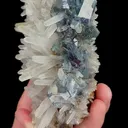 Natural Blue Fluorite with Bismuthinite and Quartz Clusters, Mineral Specimen:Yaogangxian,Hunan (130*60*55MM) - image 4