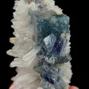 Natural Blue Fluorite with Bismuthinite and Quartz Clusters, Mineral Specimen:Yaogangxian,Hunan (130*60*55MM) - image 3