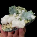 Natural Blue Fluorite with Dolomite and Calcite Mineral Specimen,High Quality Specimen,YAO GANG XIAN,HUNAN,CHINA(85*85*33mm) - image 2