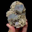 Natural Blue Fluorite with Dolomite and Crystal Mineral Specimen,High Quality Specimen,YAO GANG XIAN,HUNAN,CHINA(88*64*38mm) - image 1