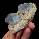 Natural Blue Fluorite with Dolomite and Crystal Mineral Specimen,High Quality Specimen,YAO GANG XIAN,HUNAN,CHINA(88*64*38mm) - image 3