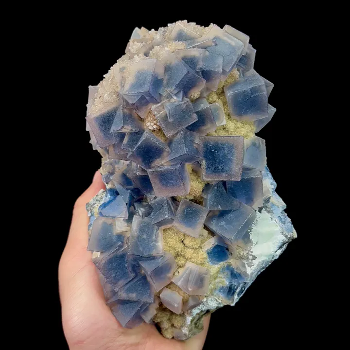 Natural Blue Fluorite,Cube Mineral Specimen: FUJIAN (180*130*75mm) image