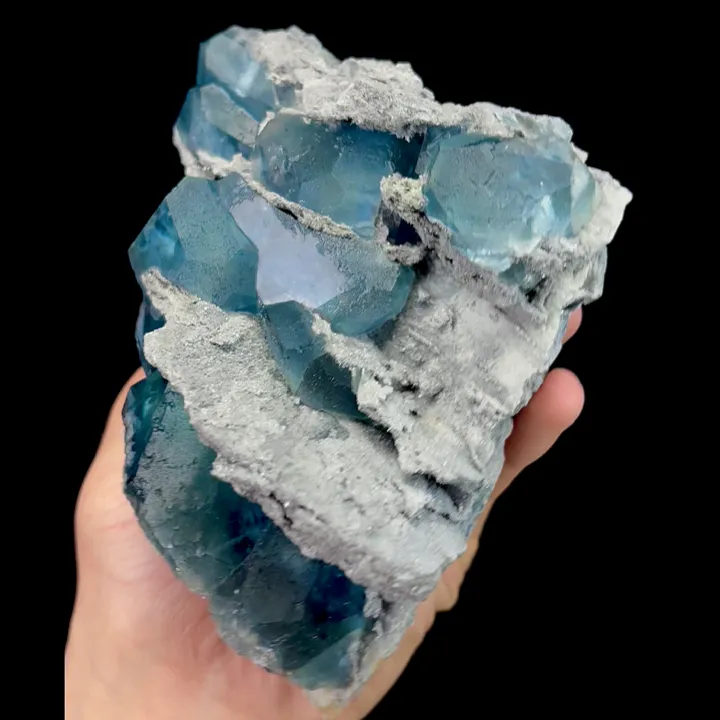 Natural Blue Fluorite,Granulate Mineral Specimen,High Quality Specimen:FUJIAN,China (155*65*113mm) - image 3