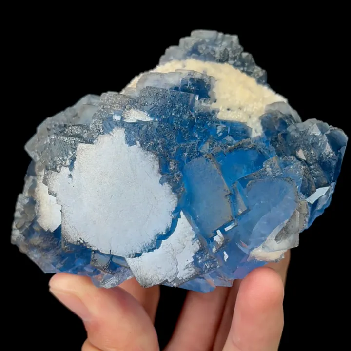 Natural Blue Fluorite,Ladder Pattern Mineral Specimen:YAOGANGIAN (100*50*80mm) - image 2
