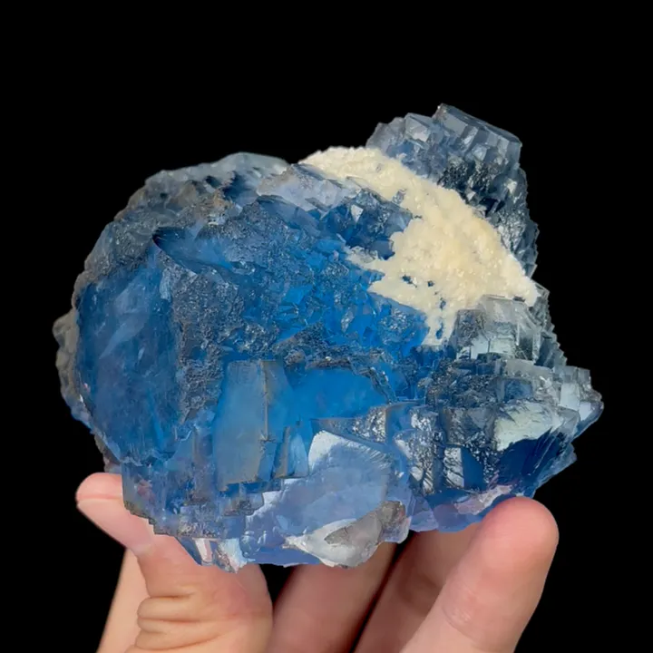 Natural Blue Fluorite,Ladder Pattern Mineral Specimen:YAOGANGIAN (100*50*80mm) - image 4