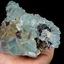 Natural Blue Fluorite,Ladder Pattern Mineral Specimen:YINDU NEIMENG (105*60*145mm) - image 2