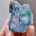 Natural Blue Glassy Fluorite comes from Yaogangxian,Hunan 35*44*50MM - image 5