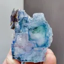 Natural Blue Glassy Fluorite comes from Yaogangxian,Hunan 35*44*50MM - image 1