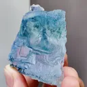 Natural Blue Glassy Fluorite comes from Yaogangxian,Hunan 35*44*50MM - image 2