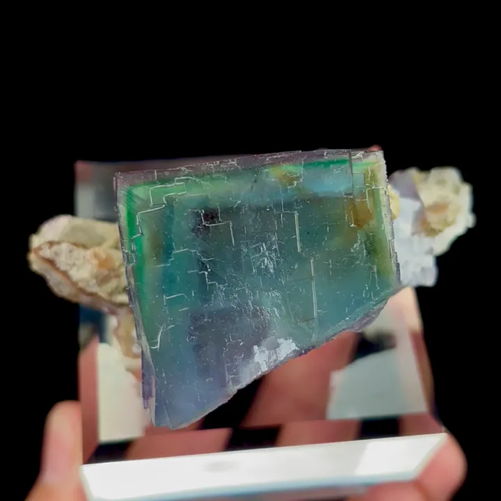 Natural Blue Green Cube Fluorite, Mineral Specimen:Yaogangxian,Hunan (70*30*45MM) - image 5