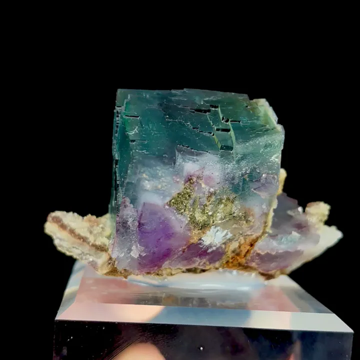 Natural Blue Green Cube Fluorite, Mineral Specimen:Yaogangxian,Hunan (70*30*45MM) - image 6