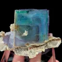 Natural Blue Green Cube Fluorite, Mineral Specimen:Yaogangxian,Hunan (70*30*45MM) - image 3