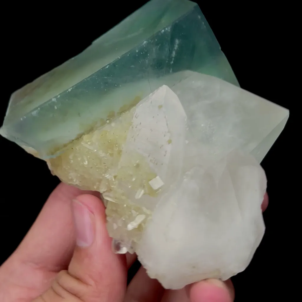 Natural Blue Green Fluorite and Crystal Mineral Specimen,High Quality Specimen,YAO GANG XIAN,HUNAN,CHINA(88*77*50mm) - image 2