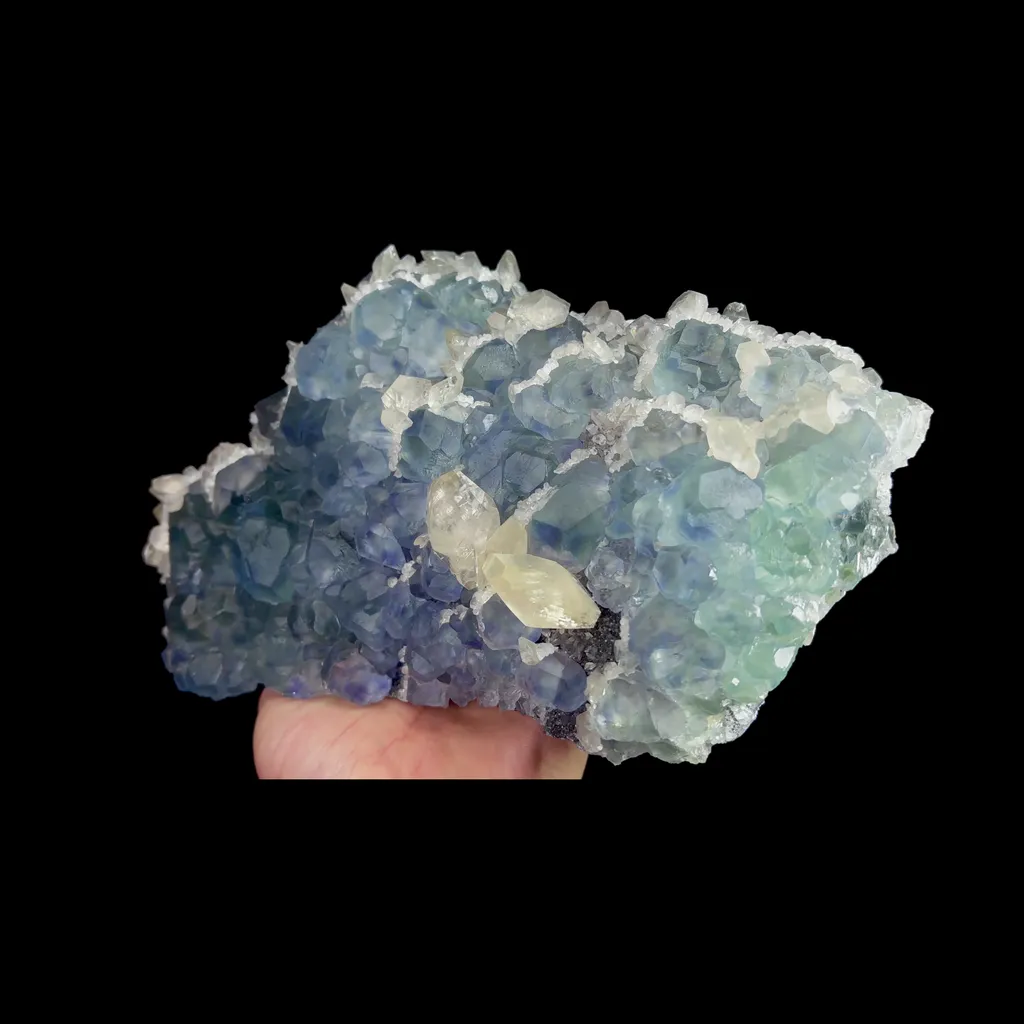 Natural Blue Green Phantom Fluorite and Calcite Mineral Specimen,High Quality Specimen,FUJIAN,CHINA(250*140*65mm) - image 2