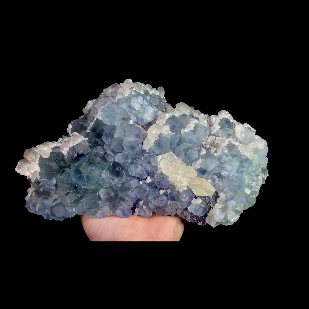 Natural Blue Green Phantom Fluorite and Calcite Mineral Specimen,High Quality Specimen,FUJIAN,CHINA(250*140*65mm) - image 4