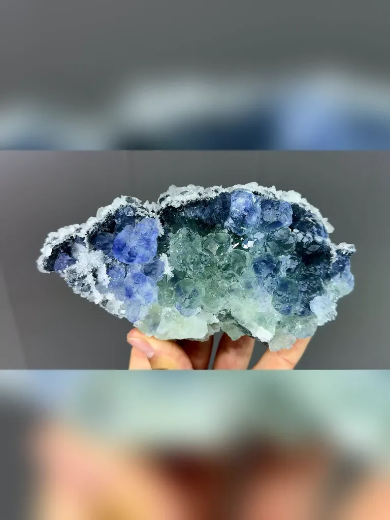 Natural Blue Green Phantom Fluorite comes from Fujian,China 150*80*45MM - image 6