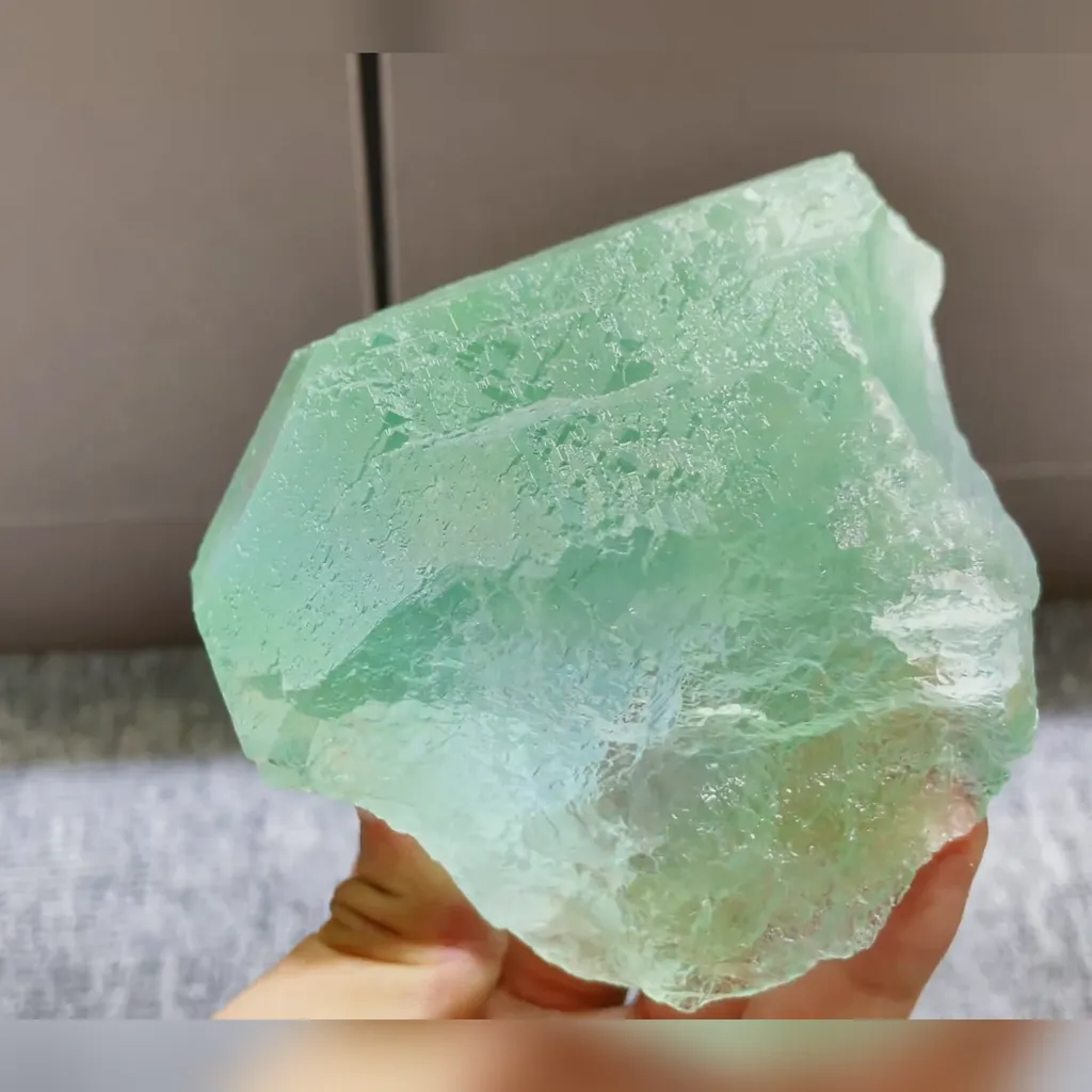 Natural Blue Green Phantom Fluorite comes from Fujian,China 90*95*80MM - image 2