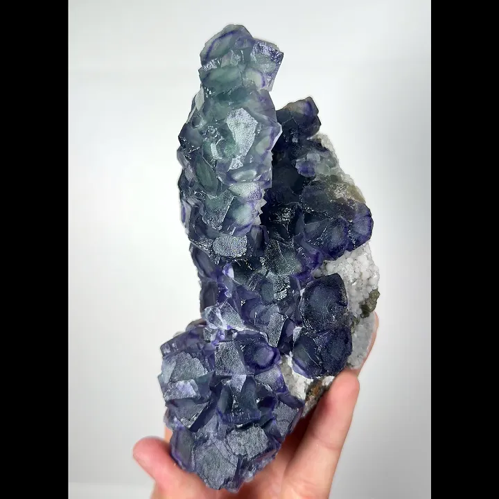Natural Blue Green Phantom Fluorite, Mineral Specimen:Fujian,China (70*130*70MM) - image 4