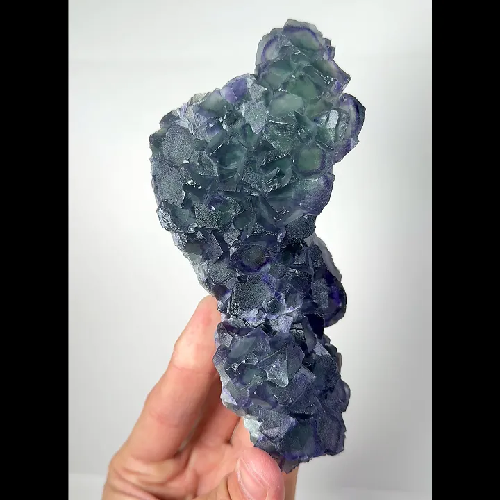 Natural Blue Green Phantom Fluorite, Mineral Specimen:Fujian,China (70*130*70MM) image