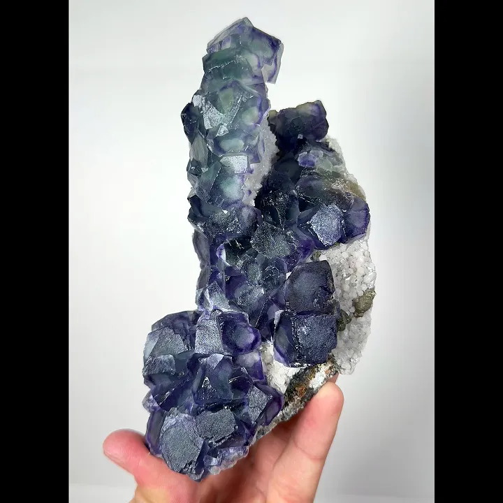 Natural Blue Green Phantom Fluorite, Mineral Specimen:Fujian,China (70*130*70MM) - image 5
