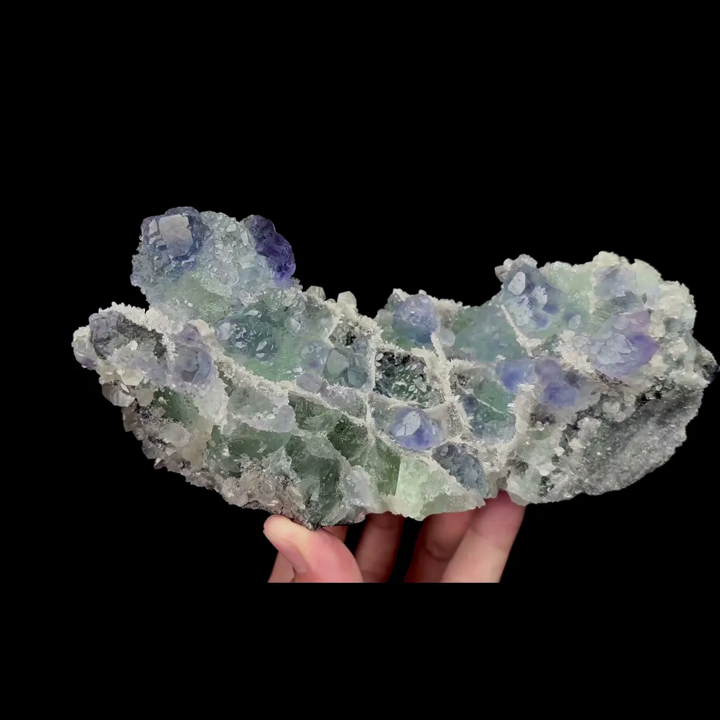 Natural Blue Green Phantom Fluorite Mineral Specimen,High Quality Specimen,FUJIAN,CHINA(180*66*78mm) image
