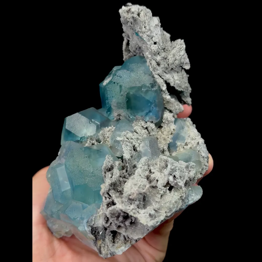 Natural Blue Green Spherical Fluorite Mineral Specimen,High Quality Specimen,FUJIAN,CHINA(135*110*70mm) - image 7