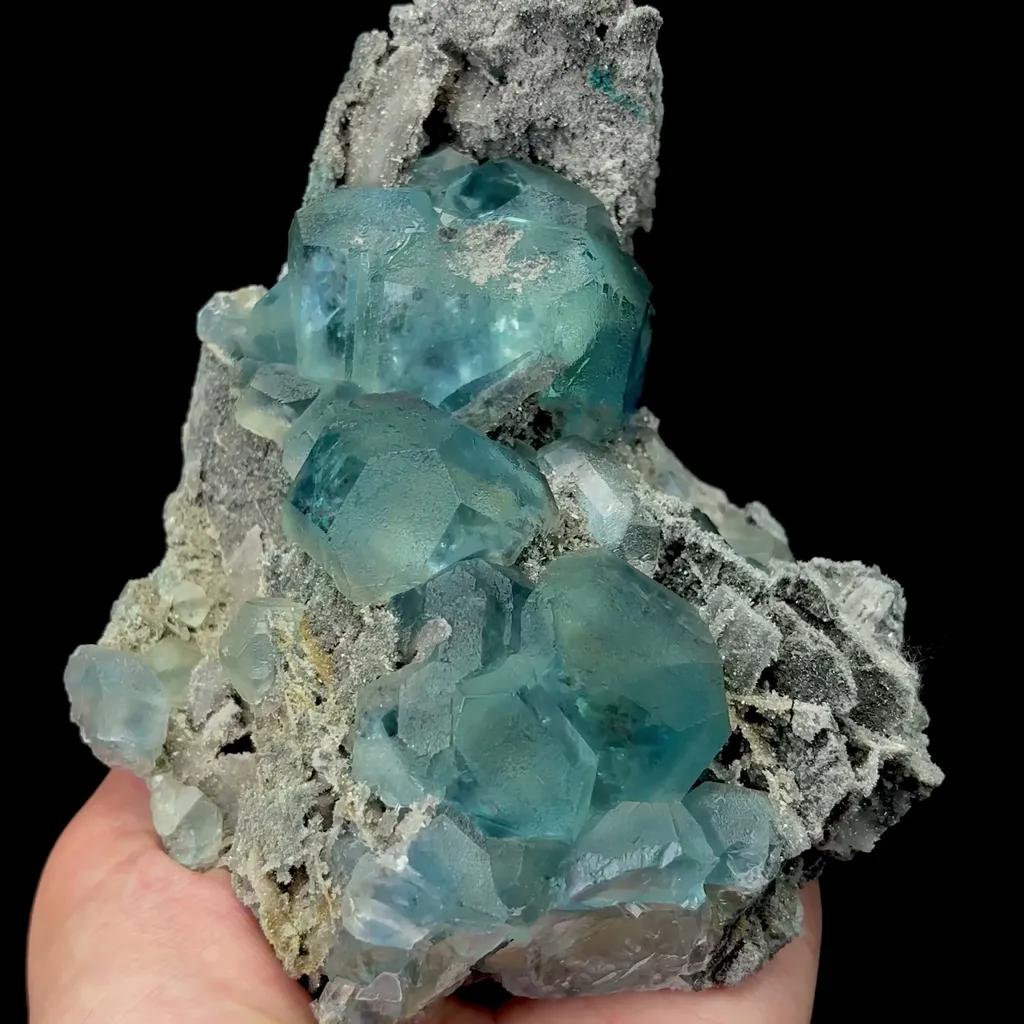 Natural Blue Green Spherical Fluorite Mineral Specimen,High Quality Specimen,FUJIAN,CHINA(135*110*70mm) - image 4