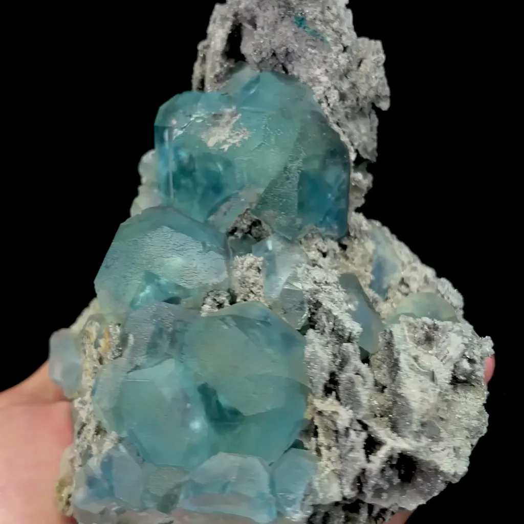 Natural Blue Green Spherical Fluorite Mineral Specimen,High Quality Specimen,FUJIAN,CHINA(135*110*70mm) - image 2