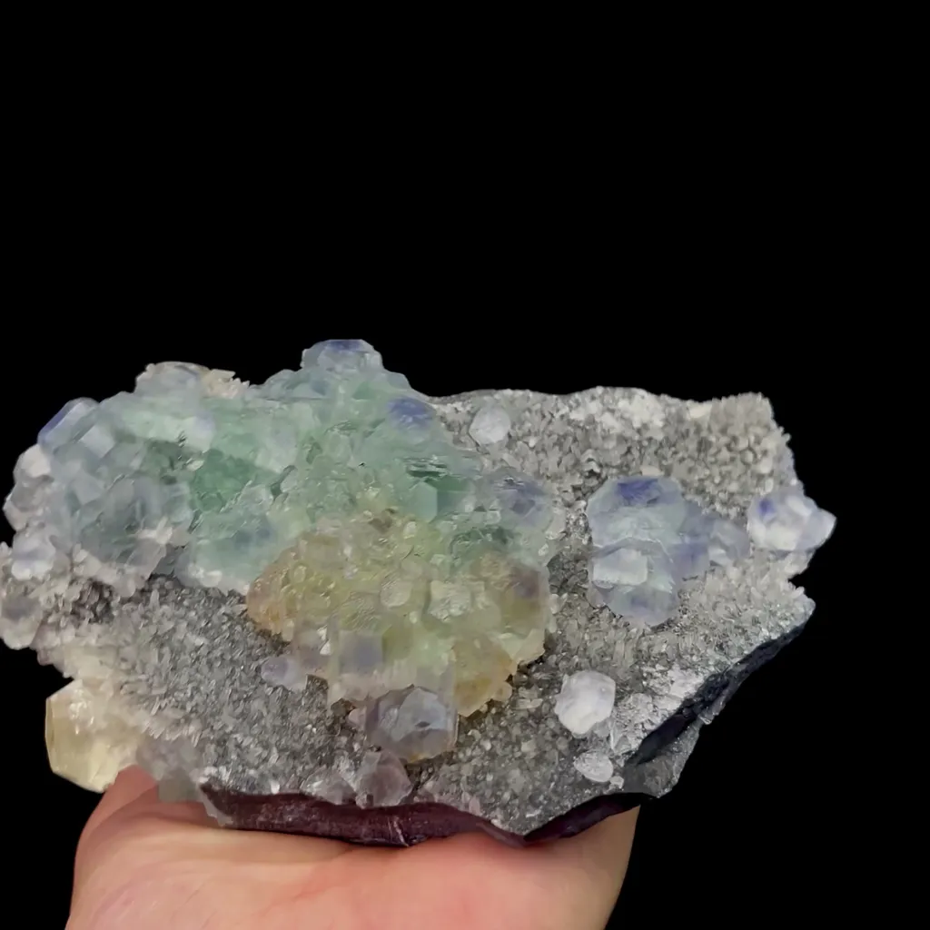 Natural Blue Green Stepped Fluorite and Calcite Mineral Specimen,High Quality Specimen,FUJIAN,CHINA(150*90*56mm) - image 3