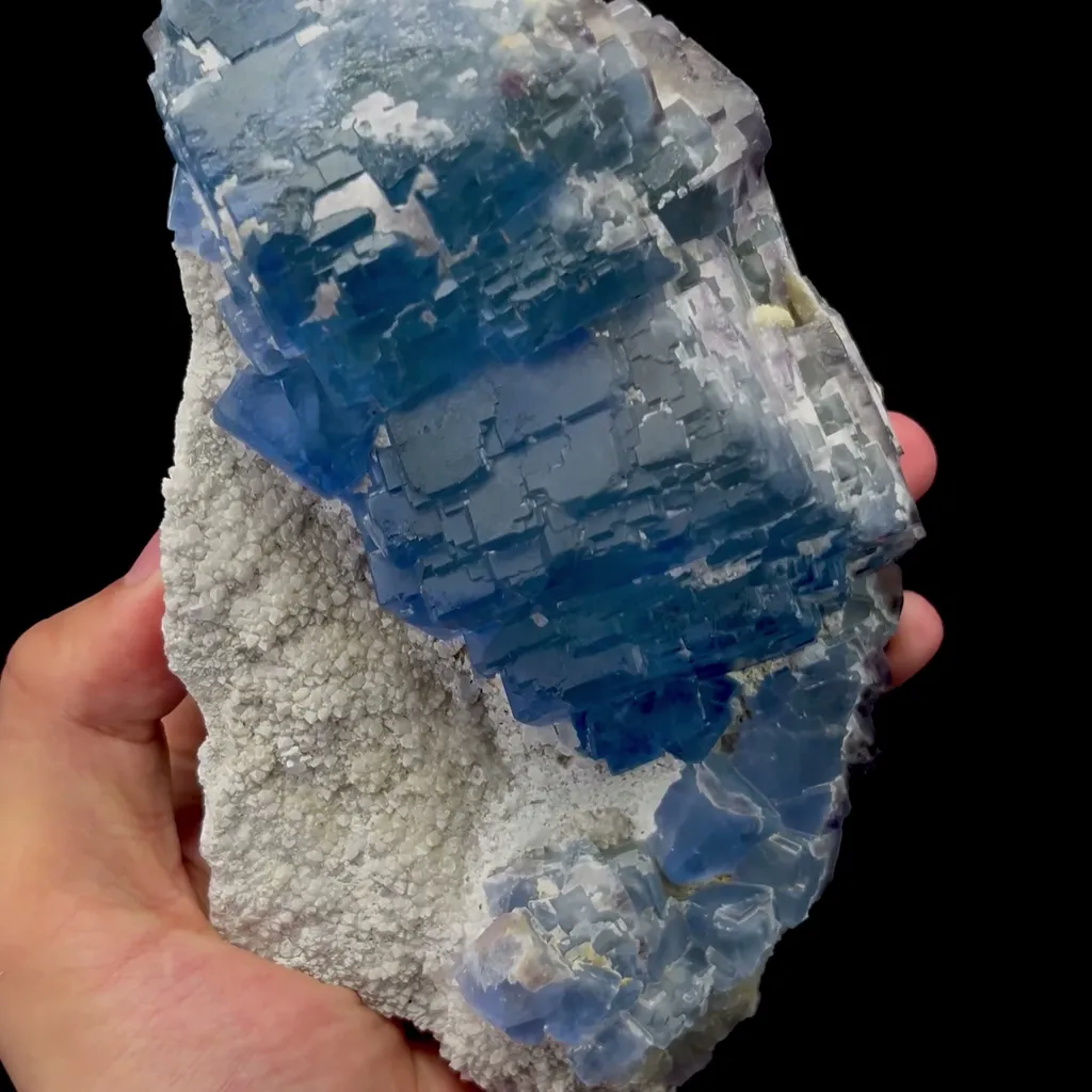 Natural Blue Green Stepped Fluorite Mineral Specimen,High Quality Specimen,YAO GANG XIAN,HUNAN,CHINA(200*100*56mm) - image 2