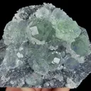 Natural Blue Heart Fluorite and Calcite, Mineral Specimen:Fujian,China (105*80*50MM) - image 4