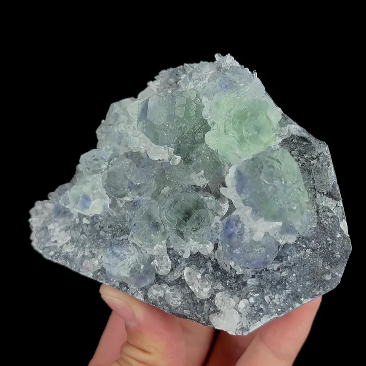 Natural Blue Heart Fluorite and Calcite, Mineral Specimen:Fujian,China (105*80*50MM) - image 2