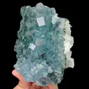 Natural Blue Heart Fluorite and Calcite, Mineral Specimen:Fujian,China (130*115*50MM) - image 2