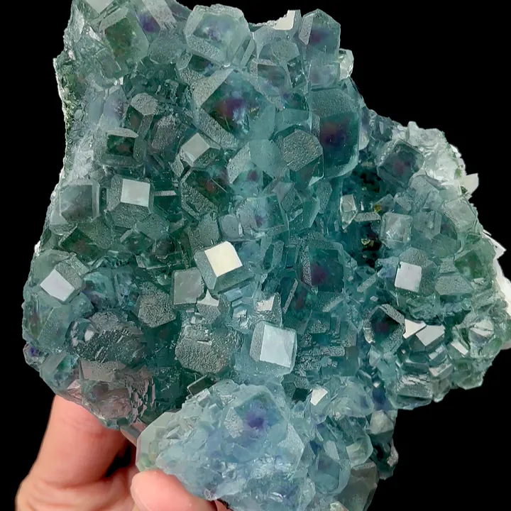 Natural Blue Heart Fluorite and Calcite, Mineral Specimen:Fujian,China (130*115*50MM) - image 3
