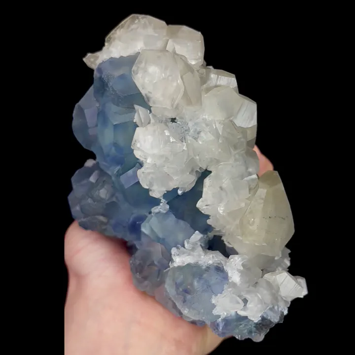 Natural Blue Heart Fluorite and Calcite, Mineral Specimen:Fujian,China (145*90*80MM) - image 3