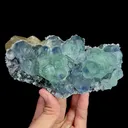 Natural Blue Heart Fluorite and Calcite, Mineral Specimen:Fujian,China (155*75*55MM) - image 3