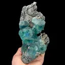 Natural Blue Heart Fluorite and Calcite, Mineral Specimen:Fujian,China (90*160*45MM) - image 5