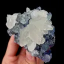 Natural Blue Heart Fluorite and Calcite Pyrite, Mineral Specimen:Fujian,China (100*80*80MM) - image 4