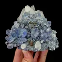 Natural Blue Heart Fluorite and Calcite Pyrite, Mineral Specimen:Fujian,China (100*80*80MM) - image 1
