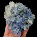 Natural Blue Heart Fluorite and Calcite Pyrite, Mineral Specimen:Fujian,China (100*80*80MM) - image 3