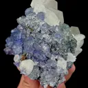 Natural Blue Heart Fluorite and Calcite Pyrite, Mineral Specimen:Fujian,China (100*80*80MM) - image 2